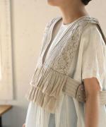 ハンドスモッキングコットンポプリン　2wayベスト